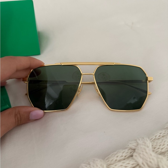 Bottega Veneta Gold Frame Sunglasses - Picture 2 of 6